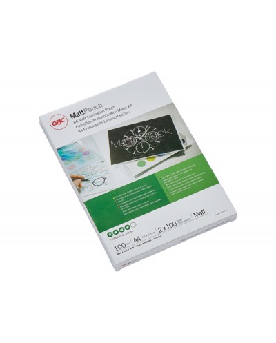 Bolsa de plastificar gbc din a4 2x100 mc mate caja de 100 unidades