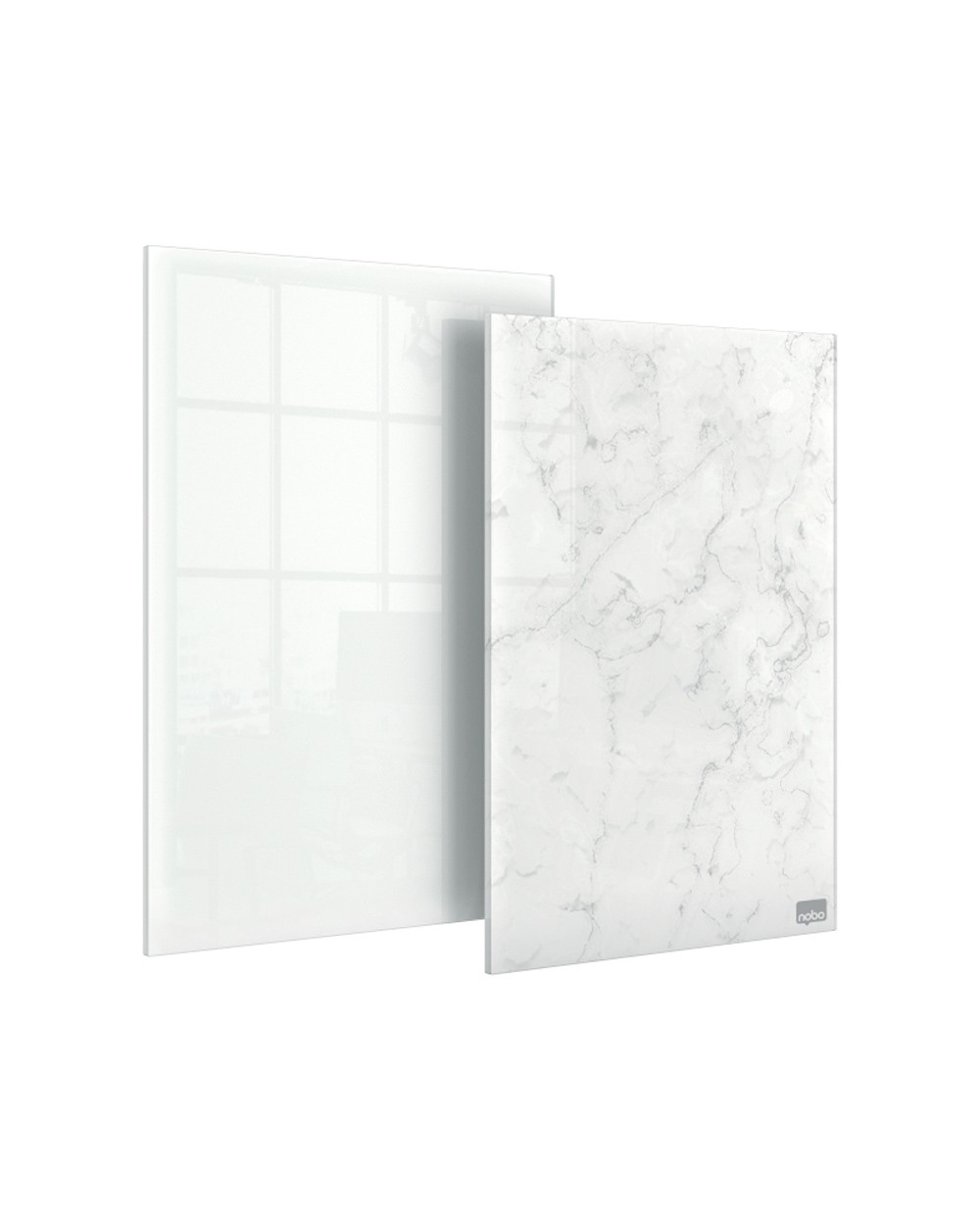 Bloc de notas nobo sobremesa cristal 229x152 mm pack de 1 unidad blanco 1 unidad marmol