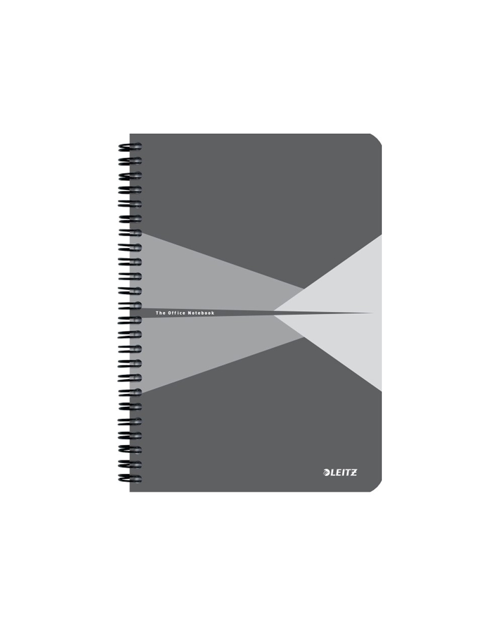 Bloc de notas espiral leitz office din a5 tapa carton forrado 90 hojas cuadricula color gris