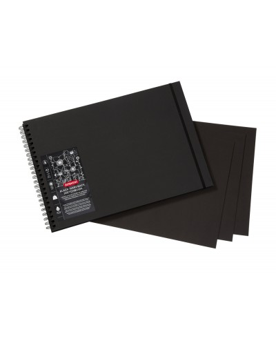 Bloc de dibujo derwent din a3 apaisado 40 hojas papel negro 200 gr