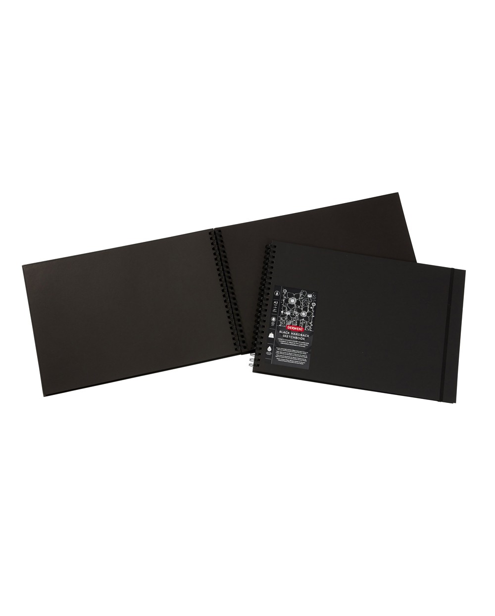 Bloc de dibujo derwent din a3 apaisado 40 hojas papel negro 200 gr