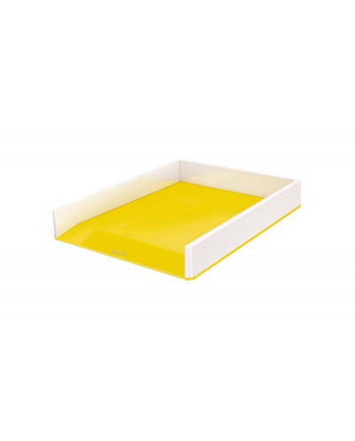 Bandeja sobremesa plastico leitz wow dual color amarillo blanco 267x49x336 mm