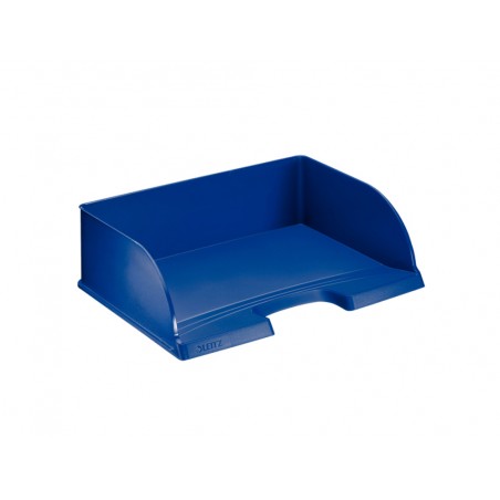 Bandeja sobremesa plastico leitz plus jumbo apaisada color azul 363x103x273 mm