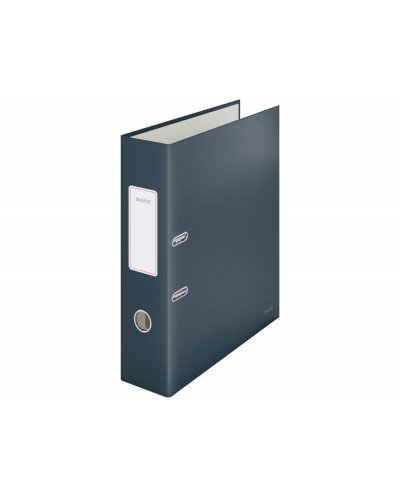 Archivador de palanca leitz cosy 180 din a4 carton forrado lomo 80 mm color gris