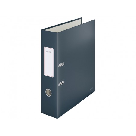 Archivador de palanca leitz cosy 180 din a4 carton forrado lomo 80 mm color gris