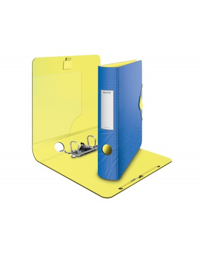 Archivador de palanca leitz active urban chic 180 din a4 polyfoam lomo 65 mm color azul