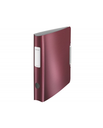 Archivador de palanca leitz active 180 din a4 polyfoam lomo 65 mm color rojo granate