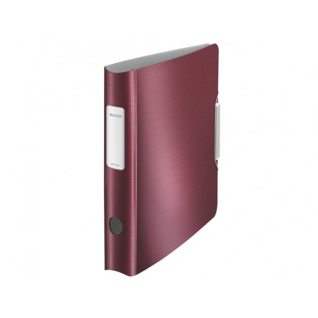 Archivador de palanca leitz active 180 din a4 polyfoam lomo 65 mm color rojo granate