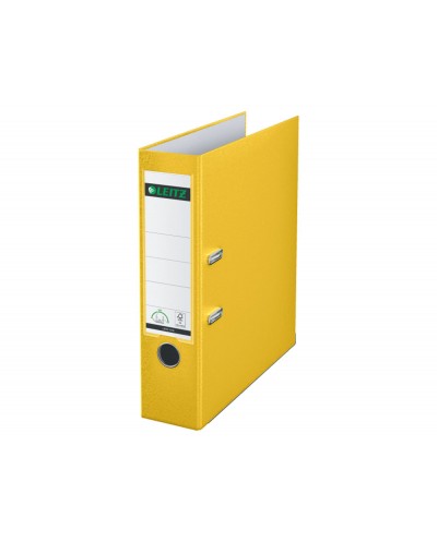 Archivador de palanca leitz 180 din a4 carton forrado lomo 80 mm color amarillo