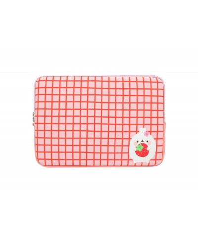 Funda para portatil 12 molang pink