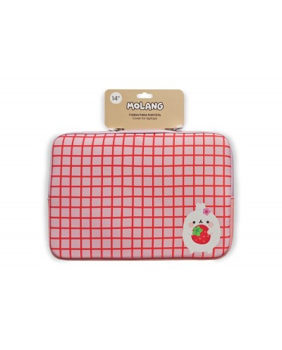 Funda para portatil 12 molang pink