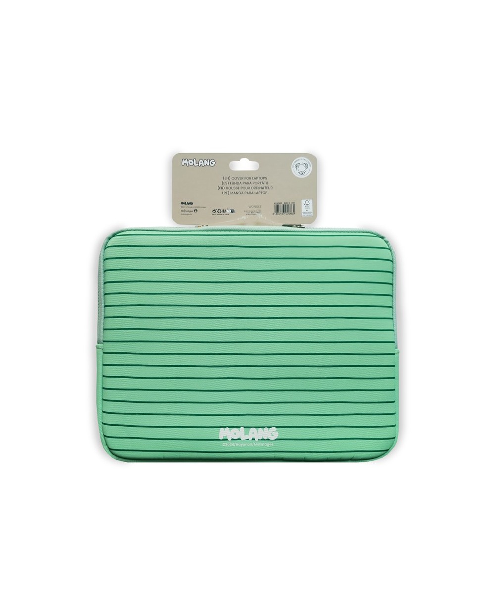 Funda para portatil 12 molang mint