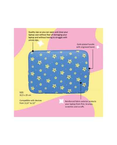 Funda para portatil 12 mr wonderful estrellas
