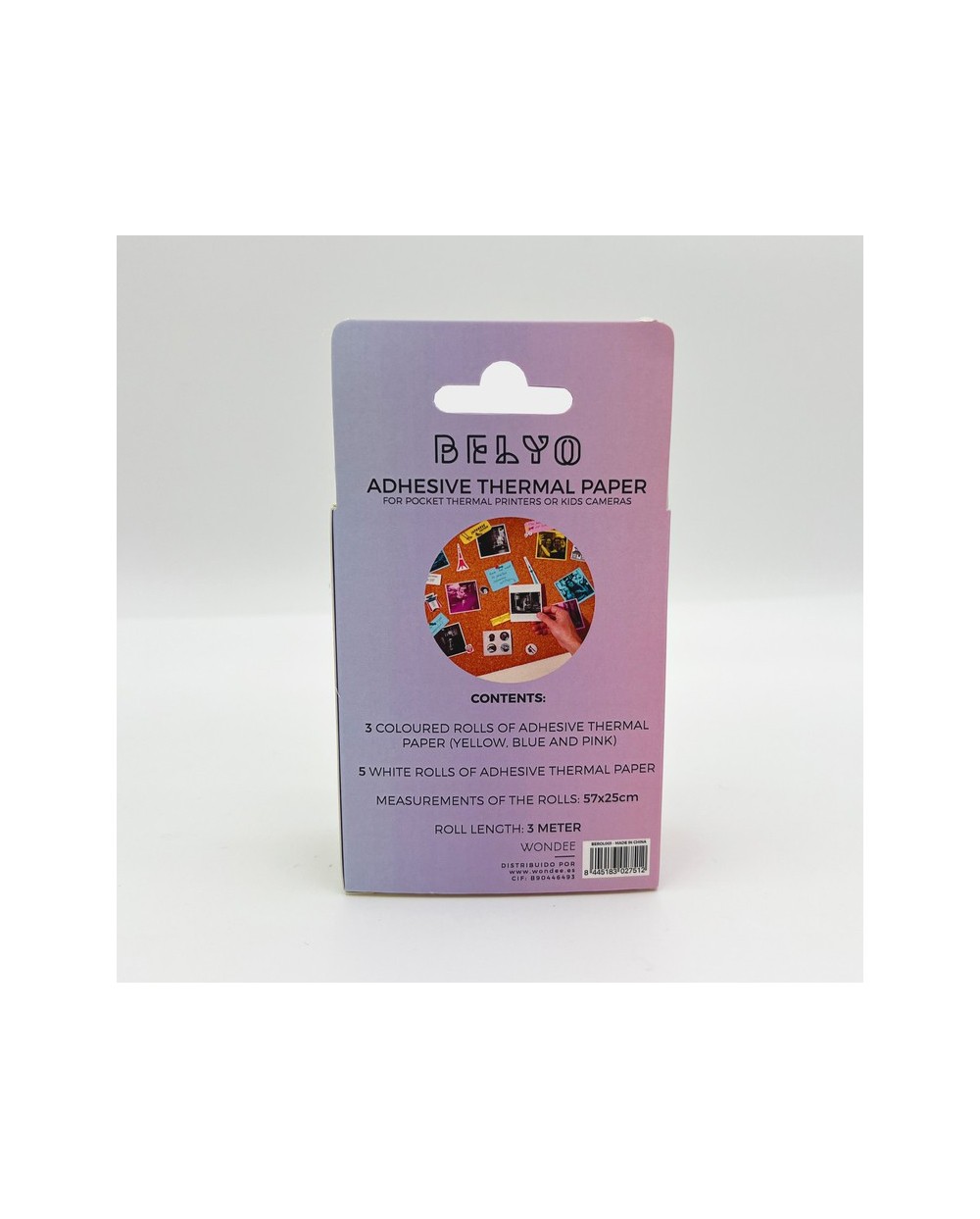Papel termico adhesivo belyo pack 8 rollos