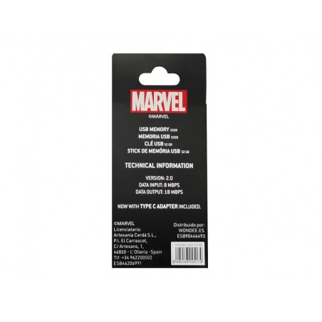 Memoria usb marvel 32gb deadpool