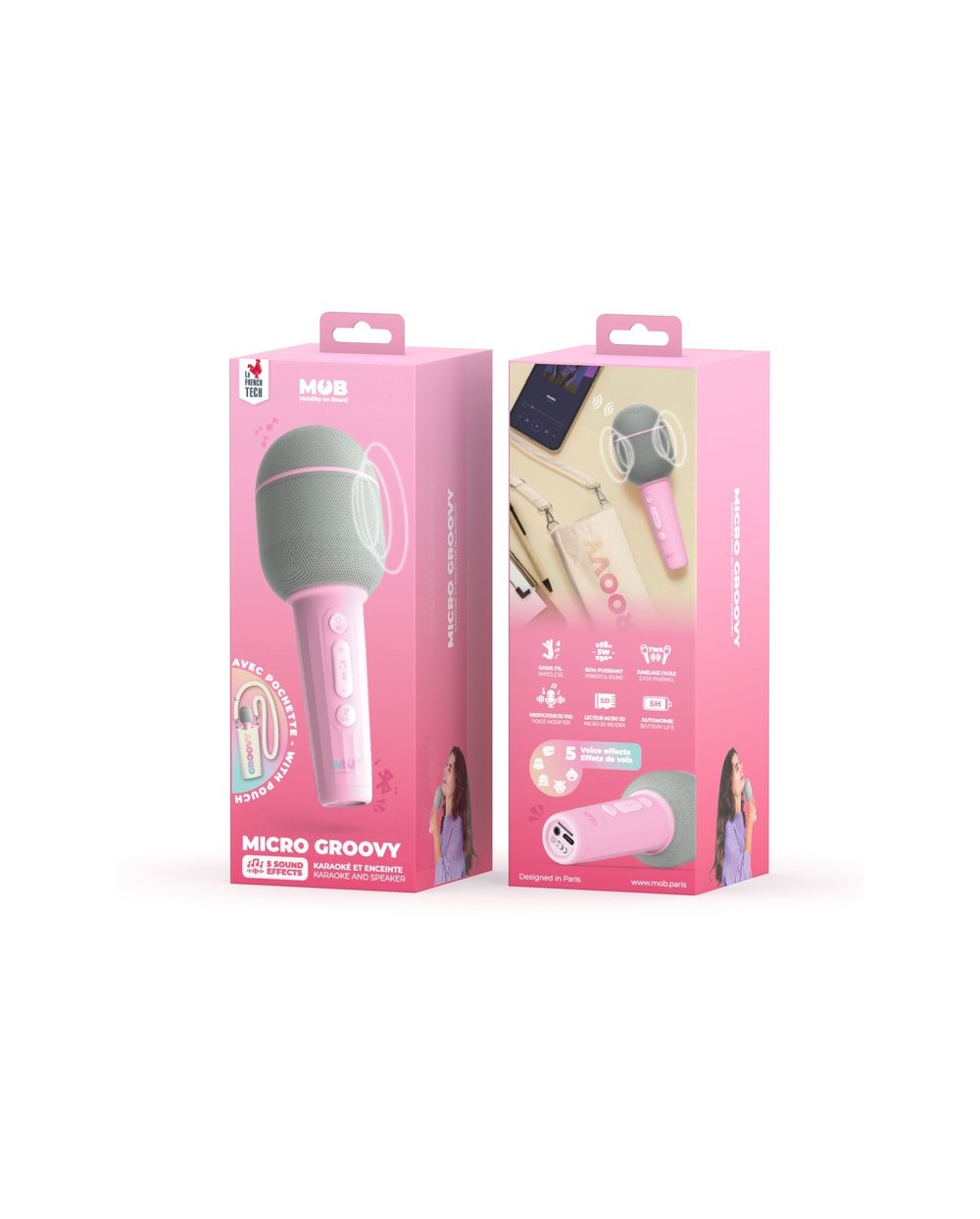 Micro karaoke mob altavoz marshmallow