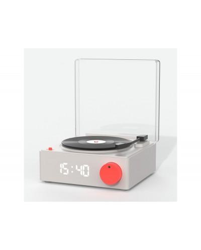 Reloj despertador mob bluetooth vinilo retro grey