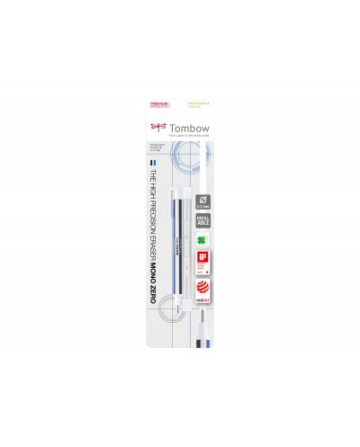 Portagomas tombow mono zero con clip goma redonda 23mm diametro 2 recambios