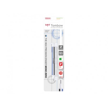 Portagomas tombow mono zero con clip goma redonda 23mm diametro 2 recambios