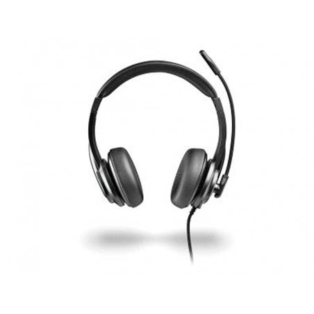 Auriculares ngs vox605 con cable estereo usb c con control de volumen y adaptador usb color negro