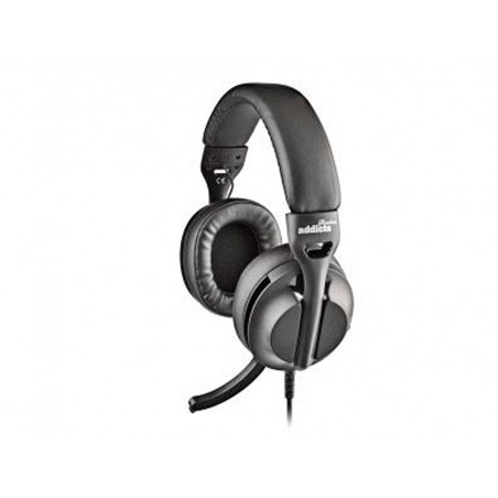 Auriculares ngs vox805 con cable estereo usb c con control de volumen y adaptador usb color negro