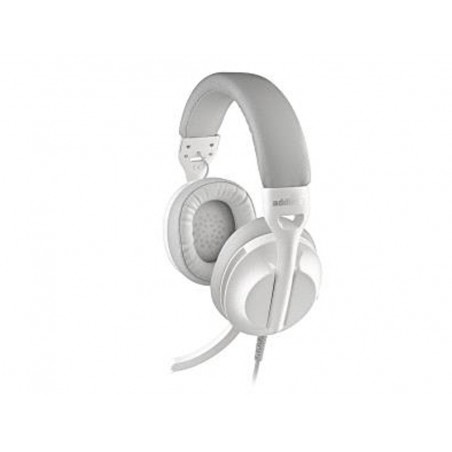 Auriculares ngs vox805 con cable estereo usb c con control de volumen y adaptador usb color blanco