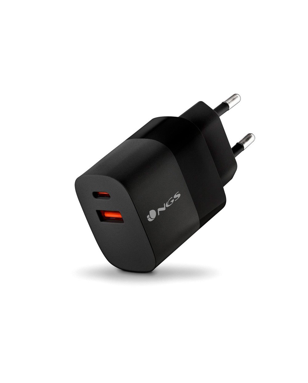 Cargador gan ngs de pared ultrarapido para portatil de 33w con 2 puertos usb c usb a