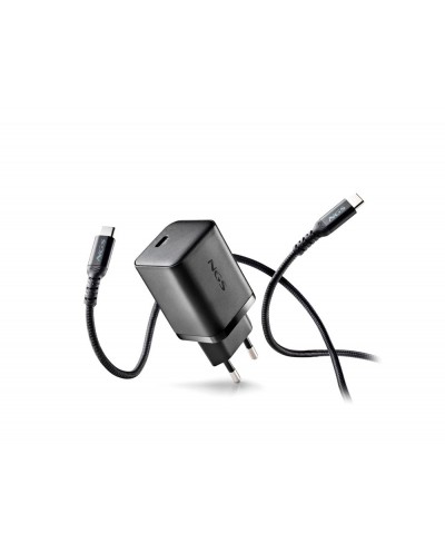 Cargador gan ngs de pared ultrarapido para portatil de 65w con salida tipo usb c y cable usb c a usb c longitud