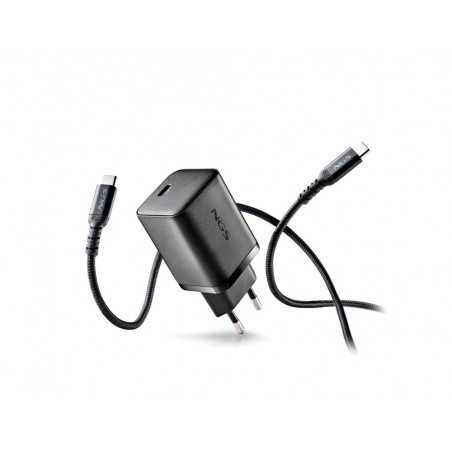 Cargador gan ngs de pared ultrarapido para portatil de 65w con salida tipo usb c y cable usb c a usb c longitud
