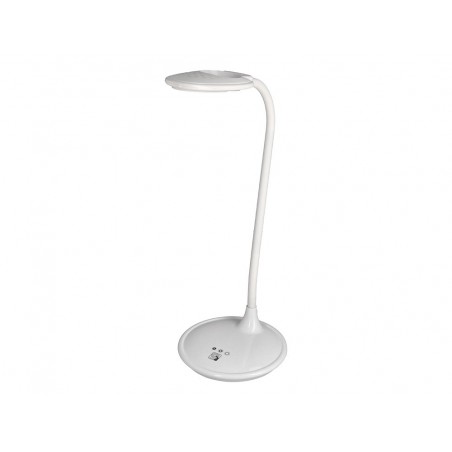 Lampara de oficina q connect sobremesa profesional abs 18 leds 5w interruptor sensor 3 niveles con lupa color blanco