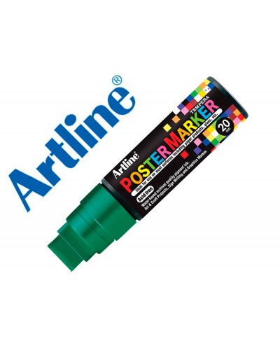Rotulador artline poster marker epp 20 punta rectangular 20 mm color verde