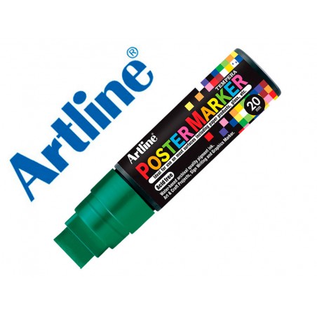 Rotulador artline poster marker epp 20 punta rectangular 20 mm color verde