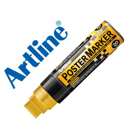 Rotulador artline poster marker epp 20 punta rectangular 20 mm color oro
