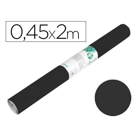 Rollo adhesivo liderpapel unicolor negro mate rollo de 045 x 2 mt