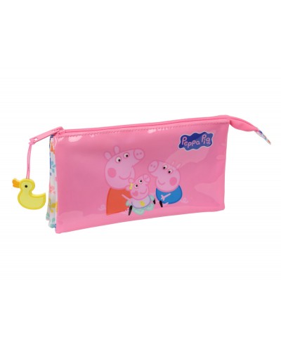 Bolso escolar portatodo safta triple peppa pig baby 120x220x30 mm
