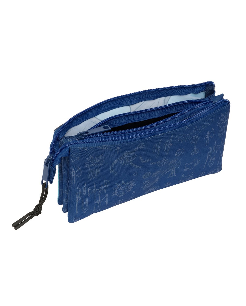 Bolso escolar portatodo safta triple como entrenar a tu dragon 120x220x30 mm