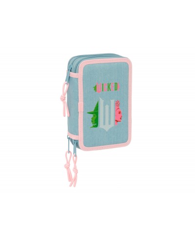 Plumier escolar safta triple 37 piezas wicked 195x125x55 mm