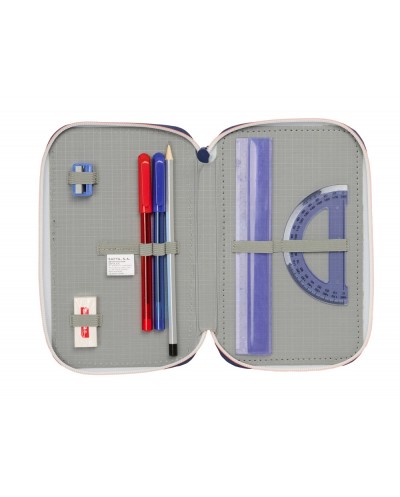 Plumier escolar safta triple 37 piezas fc barcelona 2ª equipacion 25 26 195x125x55 mm