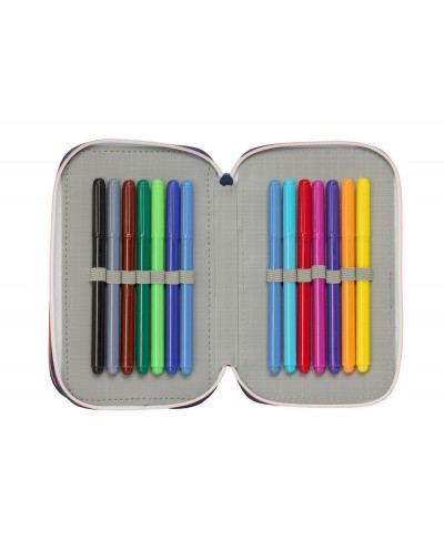 Plumier escolar safta triple 37 piezas fc barcelona 2ª equipacion 25 26 195x125x55 mm
