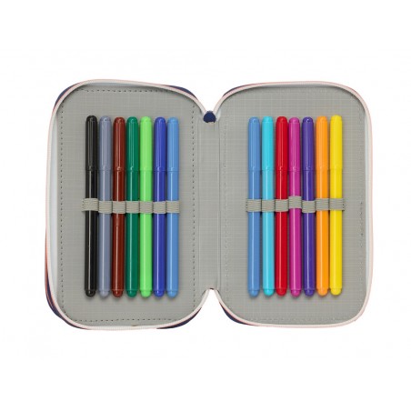 Plumier escolar safta triple 37 piezas fc barcelona 2ª equipacion 25 26 195x125x55 mm