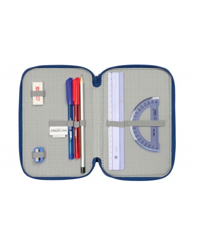 Plumier escolar safta triple 37 piezas como entrenar a tu dragon 195x125x55 mm