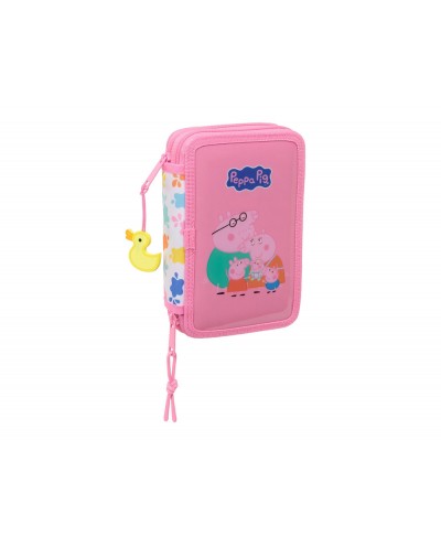 Plumier escolar safta doble pequeno 29 piezas peppa pig baby 195x125x40 mm
