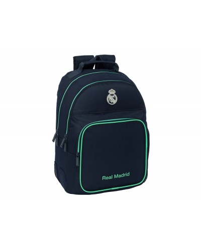 Mochila safta doble con cantoneras adaptable a carro real madrid 2ª equipacion 25 26 420x320x150 mm