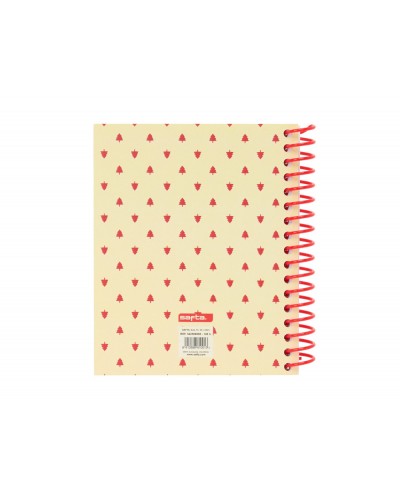 Cuaderno espiral safta a6 120h 60 gr microperforado cuadro 5 mm tapa forrada complementos safta