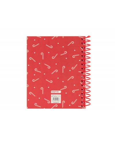 Cuaderno espiral safta a6 120h 60 gr microperforado cuadro 5 mm tapa forrada complementos safta