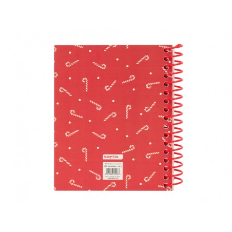 Cuaderno espiral safta a6 120h 60 gr microperforado cuadro 5 mm tapa forrada complementos safta