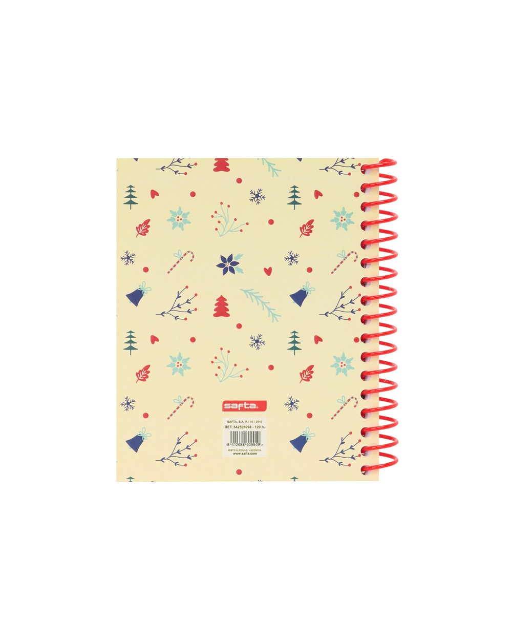 Cuaderno espiral safta a6 120h 60 gr microperforado cuadro 5 mm tapa forrada complementos safta Cuaderno espiral safta a6 120h 60 gr microperforado cuadro 5 mm tapa forrada complementos safta