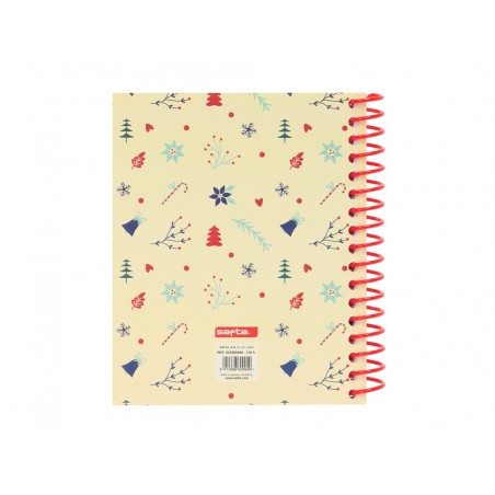 Cuaderno espiral safta a6 120h 60 gr microperforado cuadro 5 mm tapa forrada complementos safta