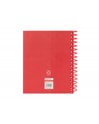 Cuaderno espiral safta a6 120h 60 gr microperforado cuadro 5 mm tapa forrada complementos safta