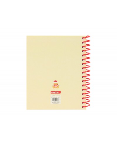 Cuaderno espiral safta a6 120h 60 gr microperforado cuadro 5 mm tapa forrada complementos safta